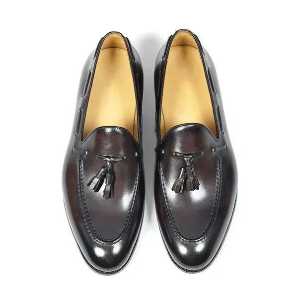 Mezlan Mens Size 10M Leather Wingtip‎ Tassel Fringe Loafers Black Dress Shoes Mezlan Black Wingtip Dress Shoes for Men for sale | eBay main image 4